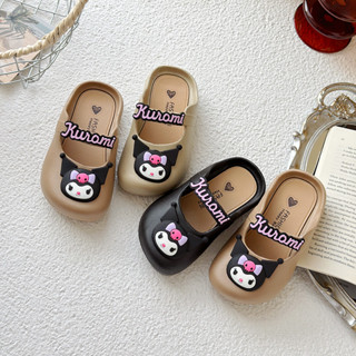  Mùa Hè 2025 Mới Trẻ Em Dép Cho Bé Gái Thời Trang Phong Cách Hàn Quốc Đế Mềm Chống Trơn Trượt Sang Trọng Kuromi Giày Da Đa Năng 