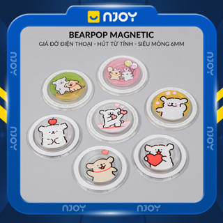 Giá Đỡ Điện Thoại Popsocket In Hình Gấu Dễ Thương Hít Từ Tính Cho Điện Thoại iPhone Samsung Njoyshop