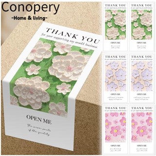  Conopery Set 50 Sticker Niêm Phong Bao Bì Thực Phẩm In Chữ thank you Nhiều Màu Kích Thước 5 * 10cm 