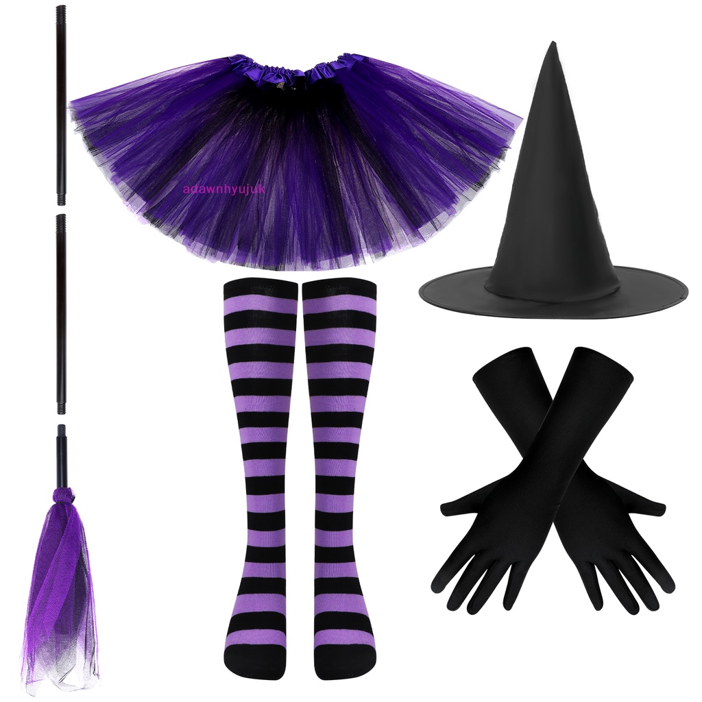 Bộ Trang Phục Hóa Trang Phù Thủy Màu Đen Cho Lễ halloween