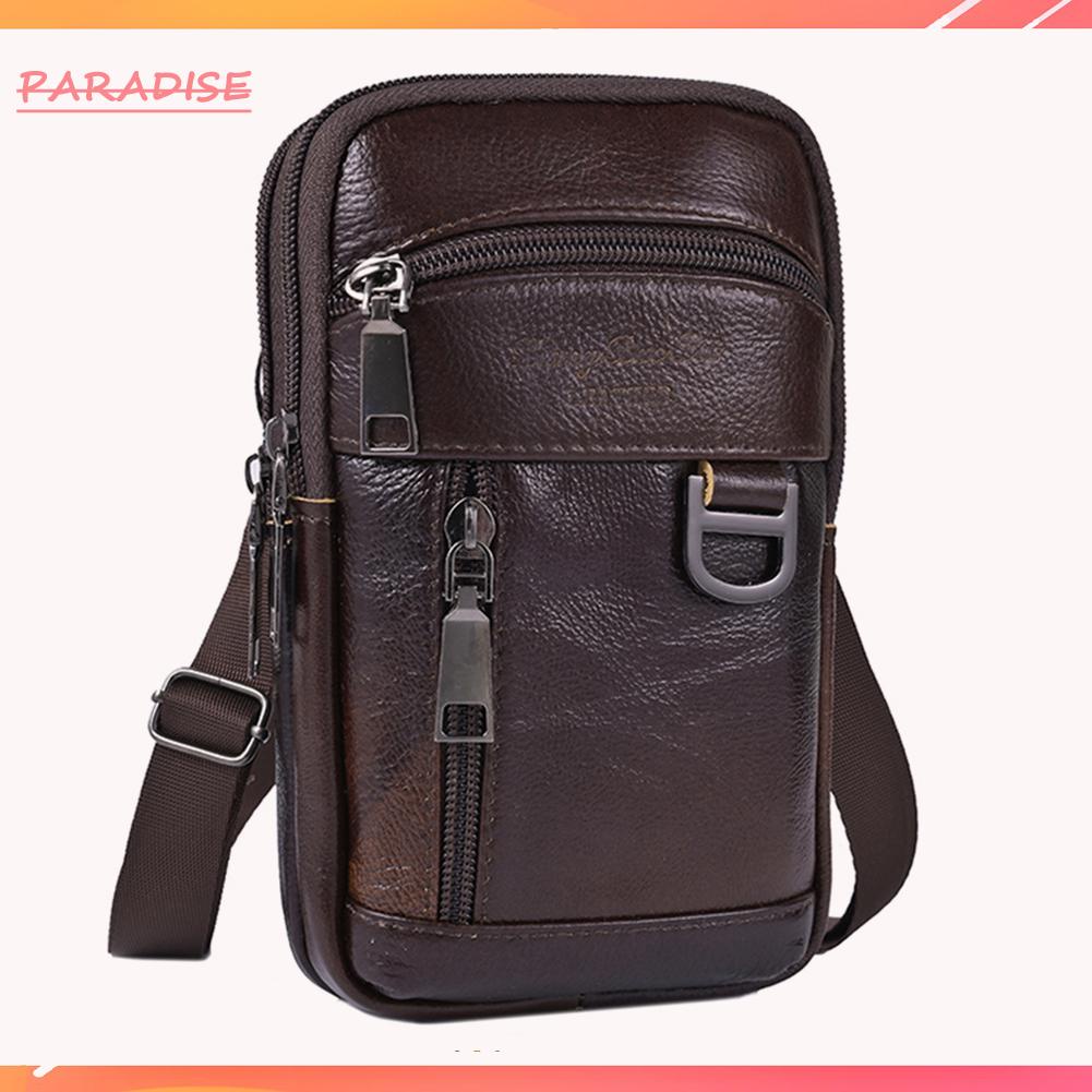 Túi Da Bò Đeo Hông Đựng Điện Thoại Thể Thao Ngoài Trời Dành Cho Nam