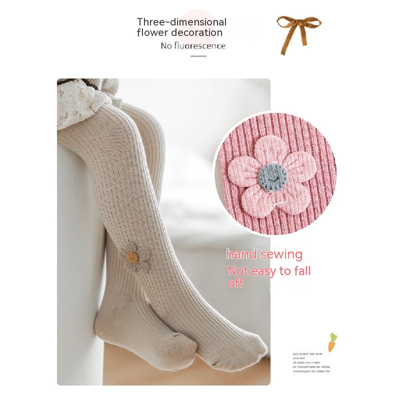 Quần Tất cotton Mỏng Đế Dày Cỡ Vừa Thời Trang Xuân Thu Dễ Thương Cho Bé Gái