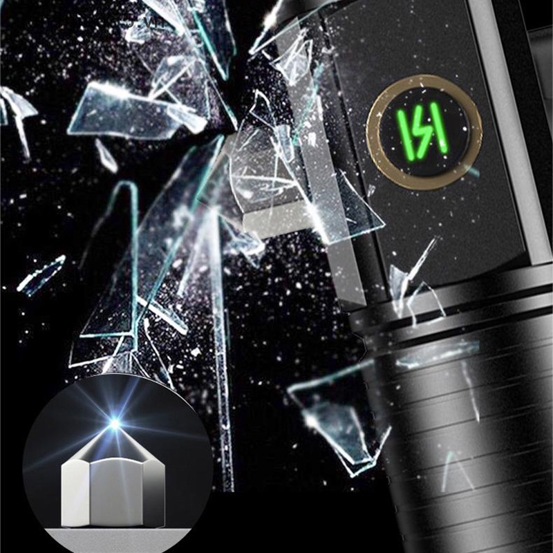 Ánh Sáng Mặt Trời Đèn Pin led Pin Sạc type-c Chống Nước Có Nam Châm Cho Cắm Trại Với Pin 18350 2000lm atr luminus vn