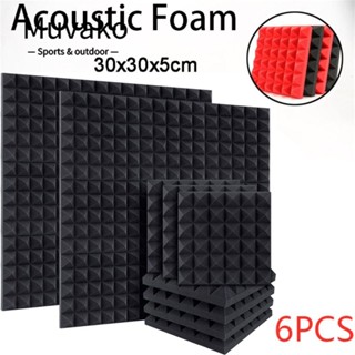 Muvako Bộ 6 Miếng Đệm Xốp Cách Âm Cách Âm Bảo Vệ Tường