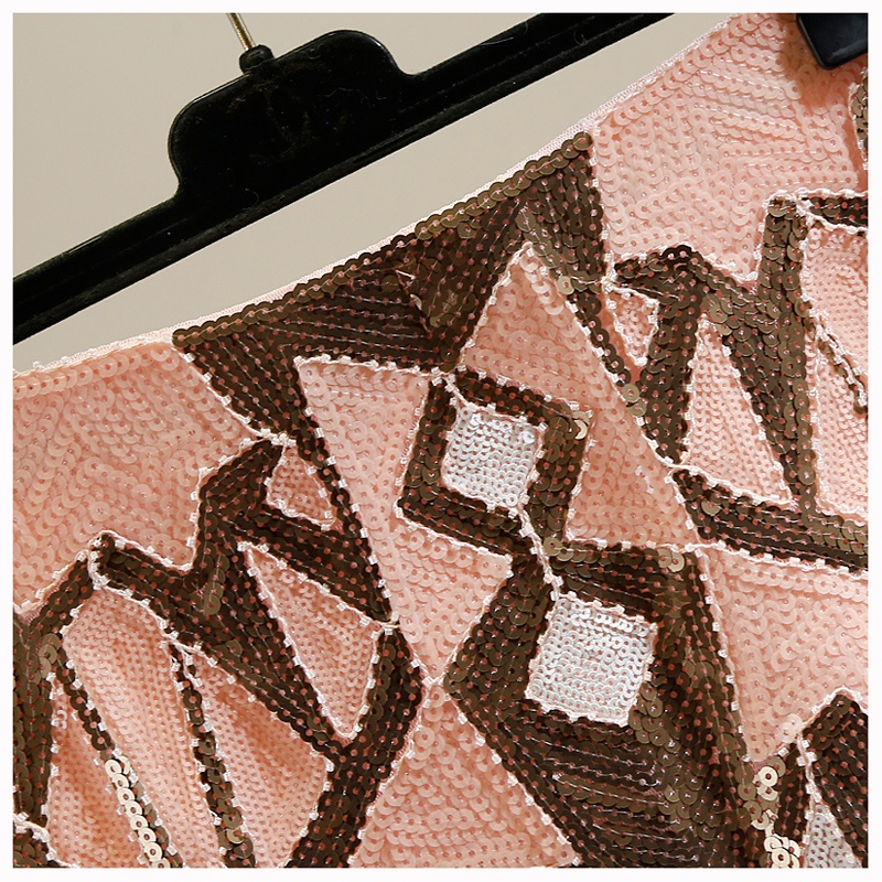 Chân Váy Bút Chì Màu Đen Đính Kim Sa Lưng Cao Tôn Dáng Phong Cách Cổ Điển Thời Trang Cho Nữ 3303