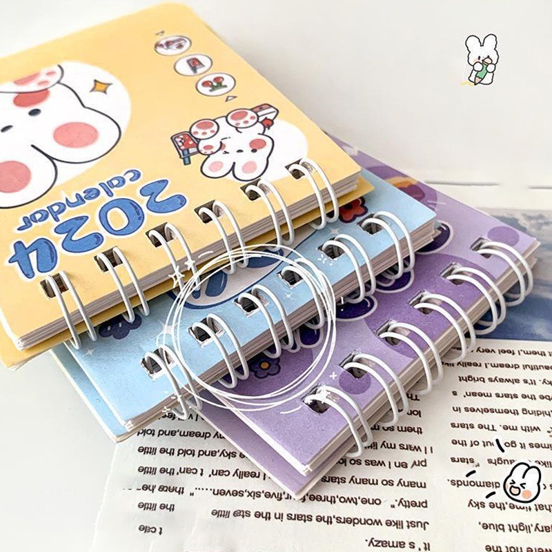 Hoạt Hình Lịch Để Bàn mini Hình Thỏ Dễ Thương