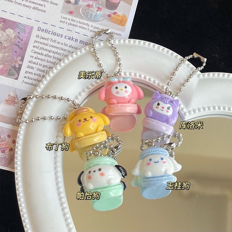 SANRIO Dễ Thương Móc Khóa Hoạt Hình Cún cinnamon Đáng Yêu