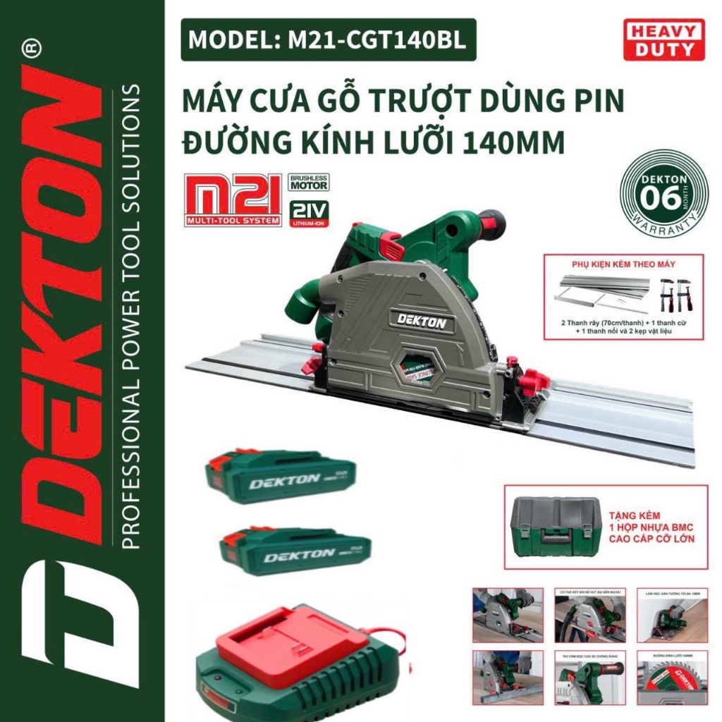 MÁY CƯA CẮT GỖ SẮT ĐA NĂNG M21-CGT140BL DEKTON LƯỠI 140MM mẫu trượt store thiết bị điện