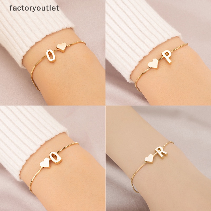 Thời Trang Vòng Tay Mặt 26 Chữ Cái Thiết Kế Đơn Giản Cho Nữ Mới
