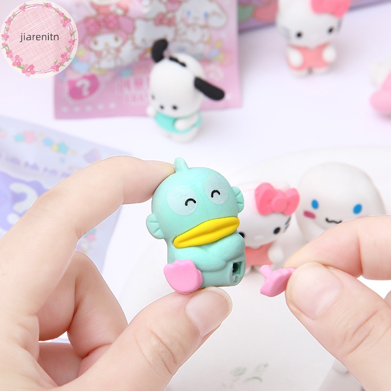SANRIO Jiarenitn 1 Túi Gôm Tẩy Hình Hoạt Hình Ngẫu Nhiên Có Thể Tháo Rời Cho Trường Học Mẫu hello kitty melody kuromi cinnamoroll vn