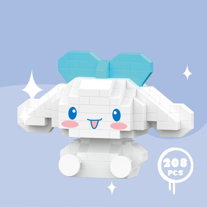 SANRIO Kawaii Bộ Đồ Chơi Lắp Ráp kuromi my melody Cinnamoroll mini