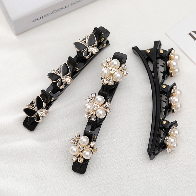 Kẹp Tóc Bện Hình Hươu Trắng Phong Cách Đơn Giản