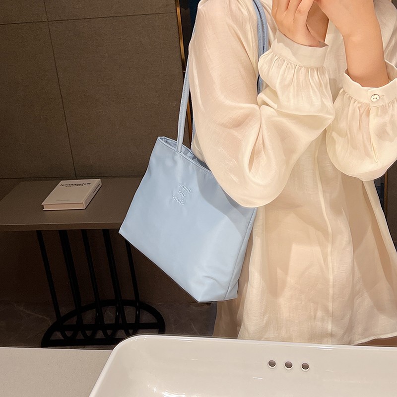 Shi chen Túi đeo dưới cánh tay Bằng nylon Co Giãn Cao Thêu Họa Tiết Phong Cách Hàn Quốc Thời Trang Cao Cấp