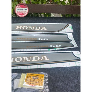 Tem xe cub custom ( 50-70-90) kèm tem thông số