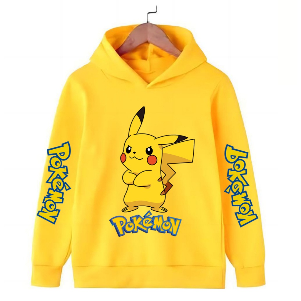 Áo Hoodie Tay Dài In Hình pikachu Ngộ Nghĩnh Cho Bé