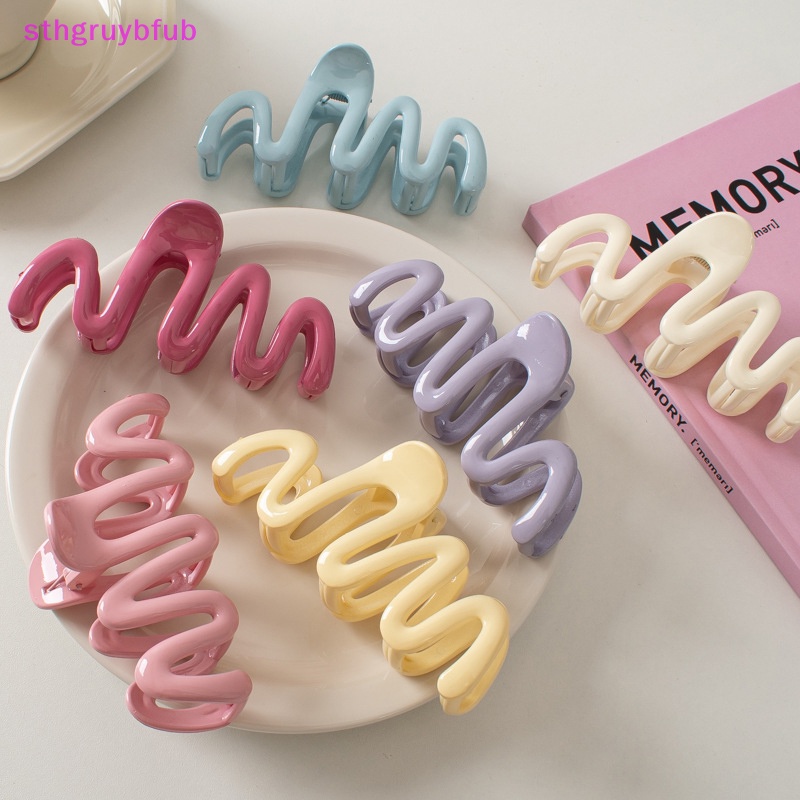 Sthb dopamine Kẹp Tóc Đuôi Ngựa Dạng Lượn Sóng Màu Kem Cho Nữ vn