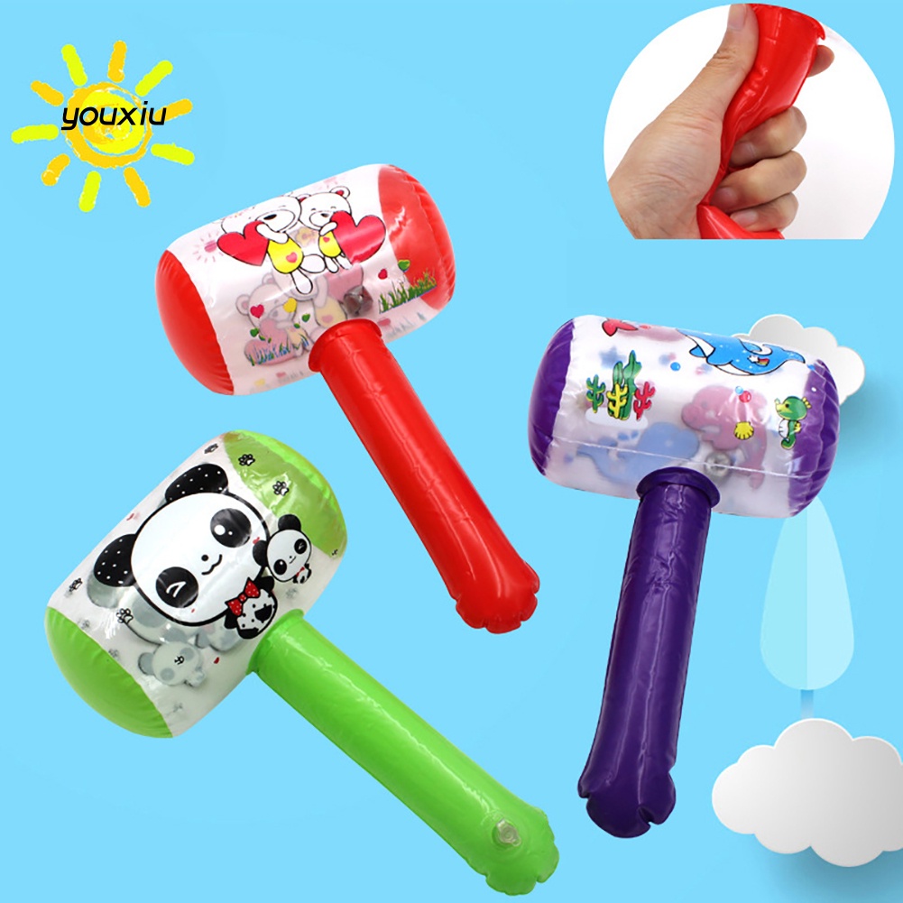 Búa Bơm Hơi Hình Hoạt Hình Có Chuông Di Động Làm Quà Tặng Sinh Nhật Cho Bé