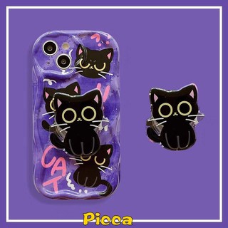 Dễ Thương Ốp Điện Thoại Mềm Có Giá Đỡ Hình Mèo Đáng Yêu Cho iphone 7plus 11 14 12 13 pro max xr 7 6 8 6s plus se 2020 x xs max