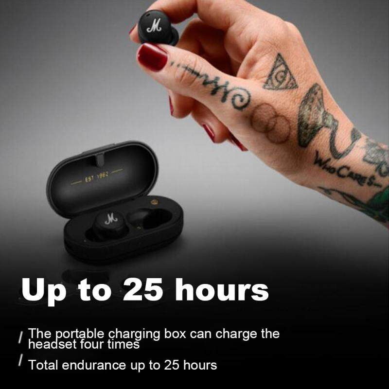 Tai Nghe Bluetooth True Wireless Marshall Mode 2 ,Âm bass mạnh mẽ, Chống ồn ANC, Chuẩn âm thanh,kháng nước IPX5.