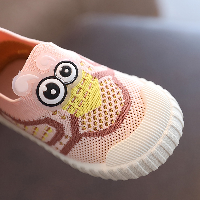Giày Thể Thao Vải Lưới Thoáng Khí In Hoạt Hình Thời Trang Xuân Thu Cho Bé