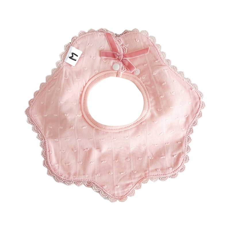 Yếm Em Bé haha Thanh Lịch Với Chi Tiết Thêu Mềm Mại Thấm Hút Tốt