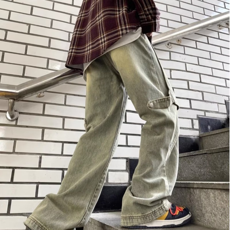 Ucnl Quần Jean Dài Dáng Rộng Thời Trang Mùa Xuân Thu Giản Dị Phong Cách retro Dành Cho Nam
