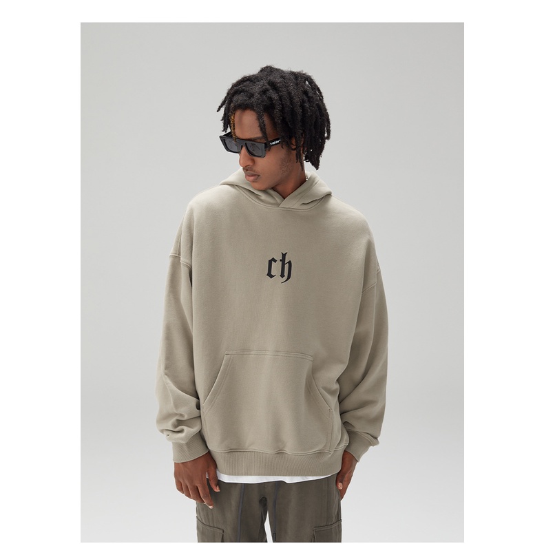 Áo nỉ nam hợp thời trang thương hiệu nhung rời hàng đầu mùa thu đông nam có mũ cùng phong cách CHINISM