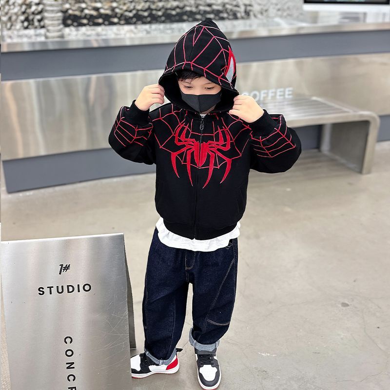 Áo Khoác Hoodie In Hình Người Nhện Thời Trang Mùa Thu 2023 Dành Cho Bé Trai