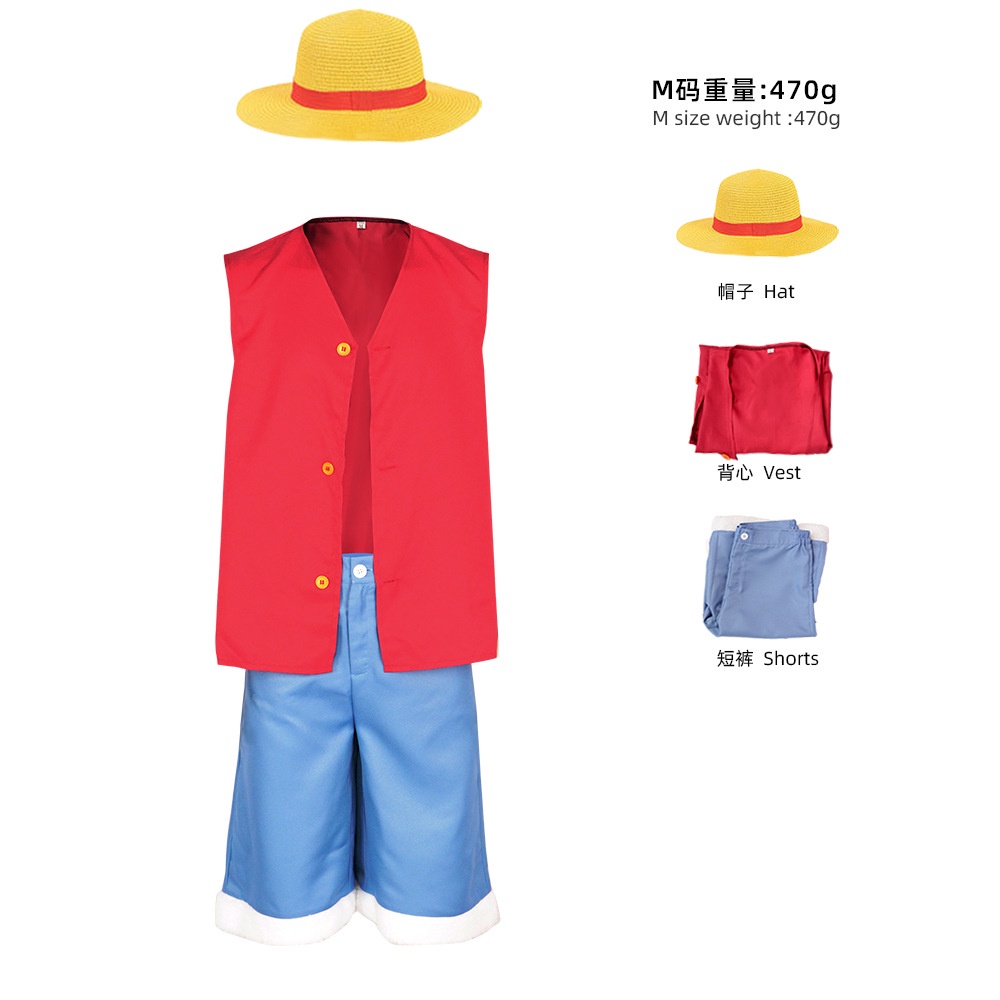 Trang Phục Hóa Trang Nhân Vật luffy Trong Phim Hoạt Hình one piece