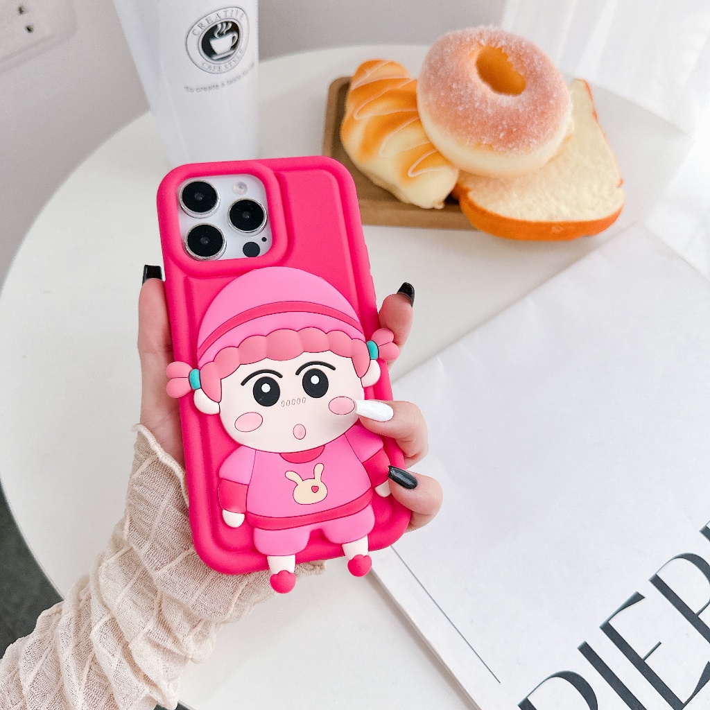 Ốp lưng iphone SU HỒNG DẺO HÌNH CÔ GÁI DỄ THƯƠNG7p/8p/x/x max/11/11prm/12prm/13prm/14prm