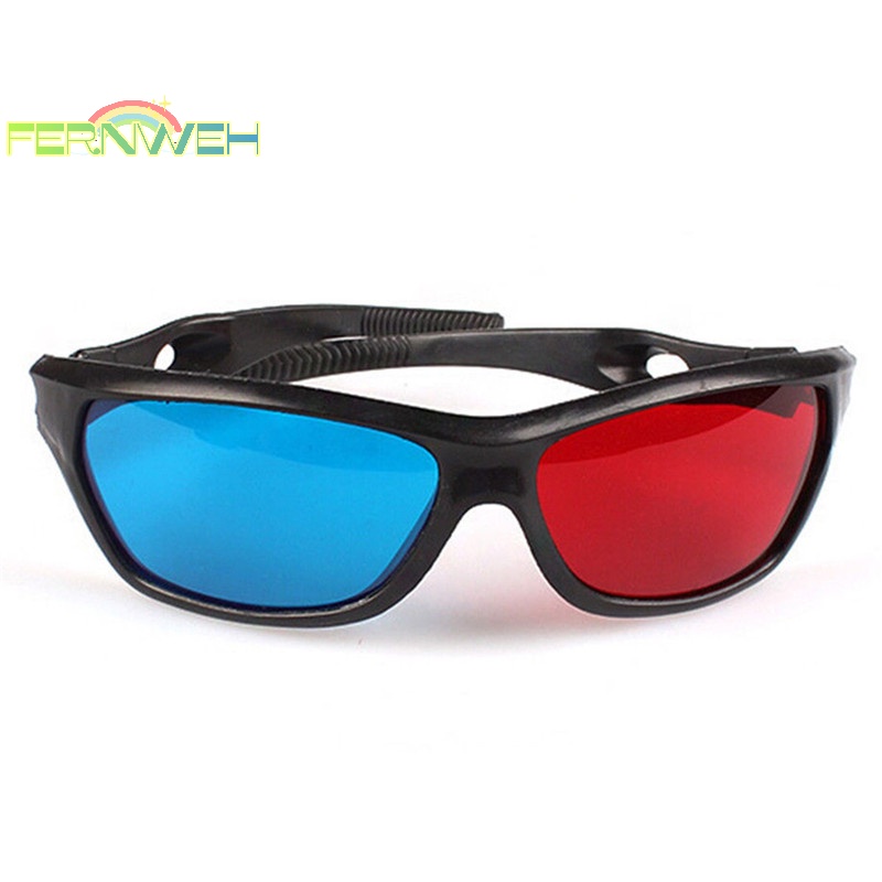 Kính 3d Gọng Màu Đỏ Xanh Lam Đen Cho Xem Phim dvd