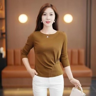 Áo thun tay dài thiết kế thời trang thanh lịch cho nữ