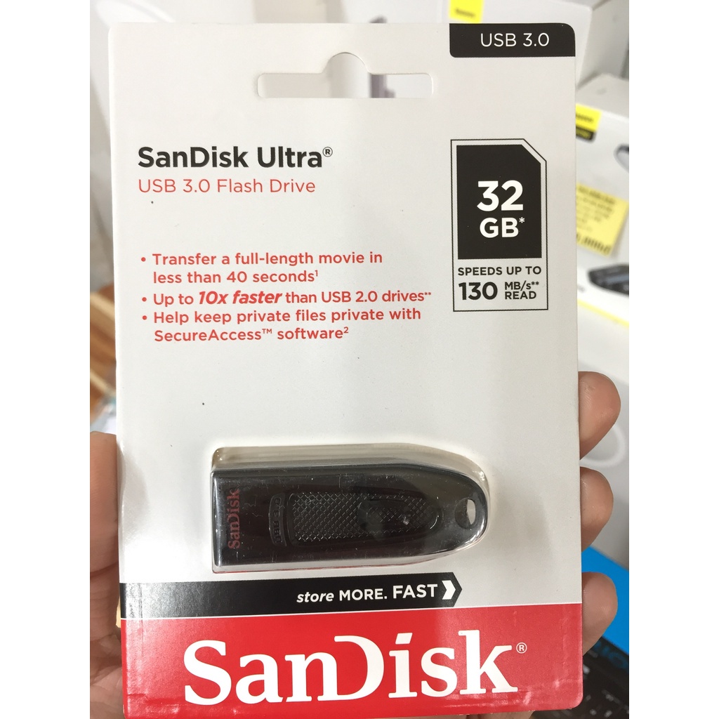USB Sandisk ultra usb 3.0 flash drive dung lượng 16GB/ 32GB/ 64GB/ 128GB