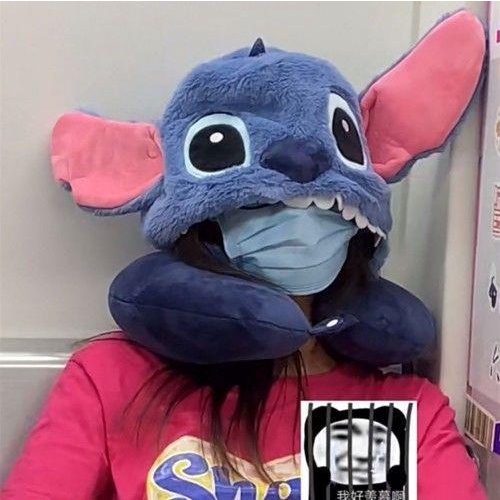 Gối Bông Kê Cổ Hình Chữ u Họa Tiết stitch Hoạt Hình Dễ Thương