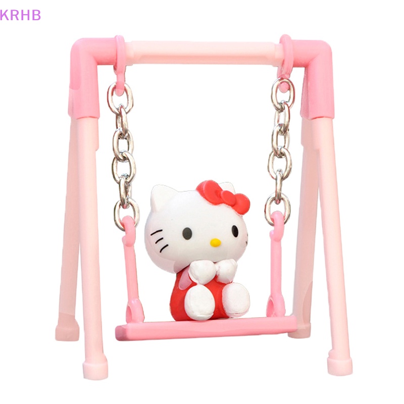Krhb Mô Hình gashapon sanrio Nhân Vật melody purin Chơi Trên Xích Đu Quà Tặng Mới