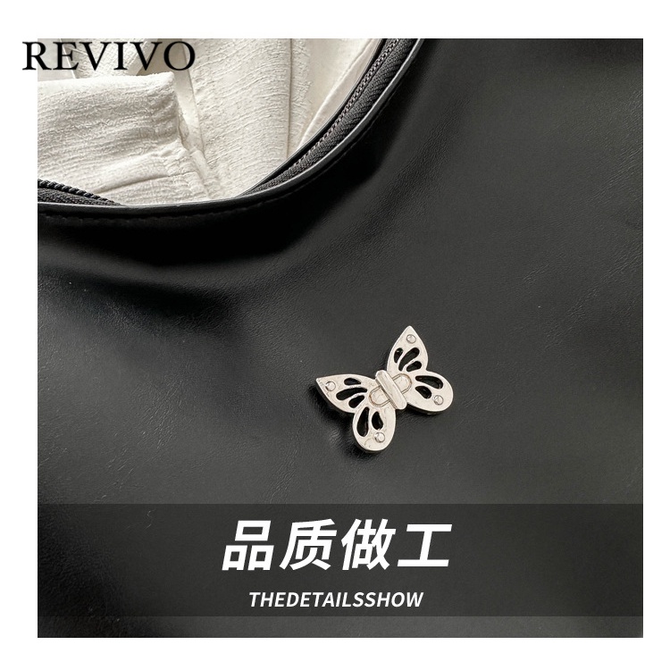 REVIVO Màu bạc túi xách nữ túi đeo chéo 2023NEW Bướm Fashion Korean GDJ2392YE0 38Z230922