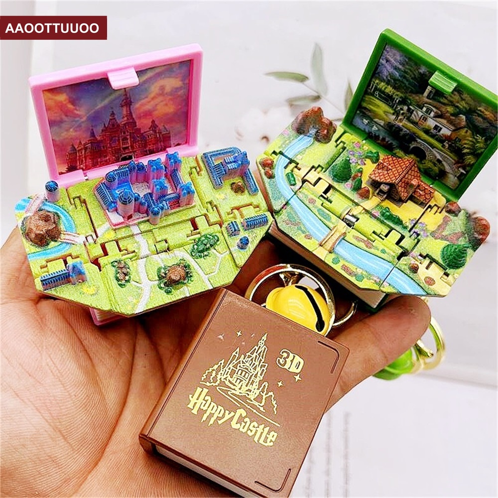 Móc Khóa Hình Quyển Sách Ma Thuật 3d Dễ Thương