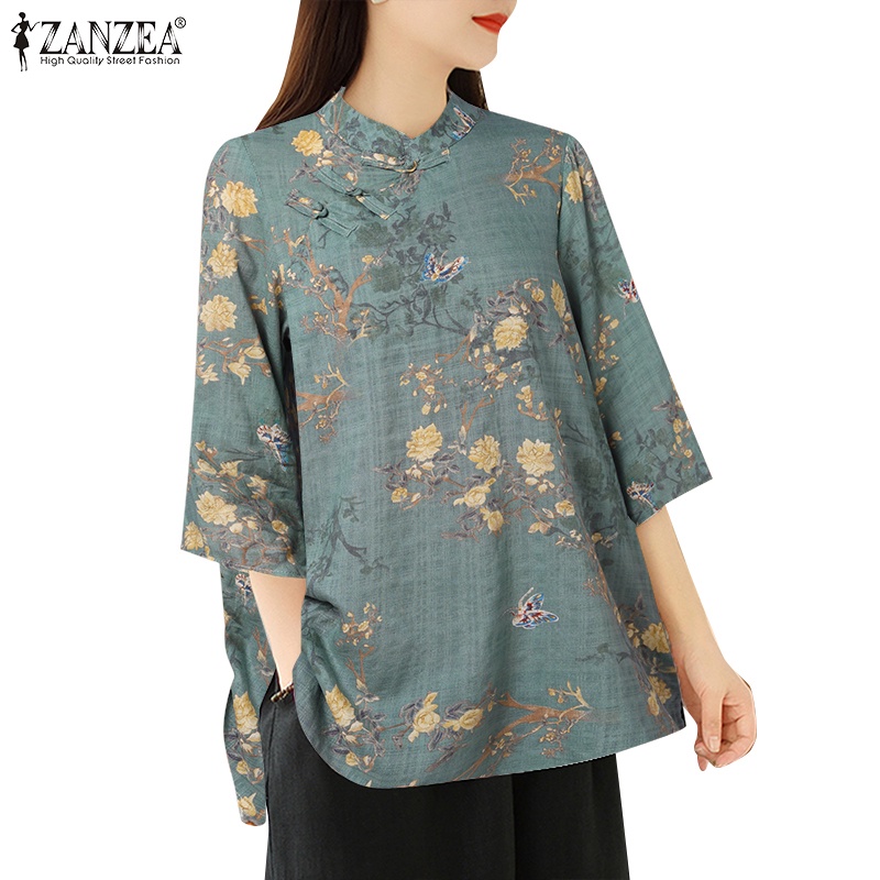 ZANZEA Áo Kiểu Hàn Quốc Có Giá Đỡ Cho Nữ