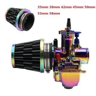 Mushroom Head Motorcycle Carburetor Air Filter Cleaner Intake Pipe Modified Scooter