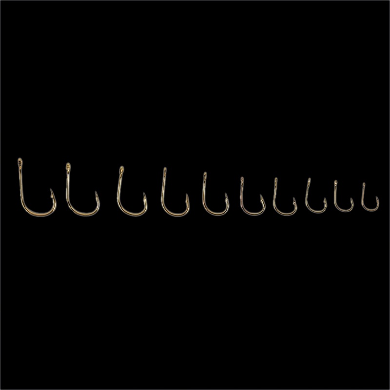 Bighsm 500 Chiếc / Bộ #3~#12 Lưỡi Câu Cá Bằng Thép carbon Màu Vàng Kèm Hộp Đựng Skk skk