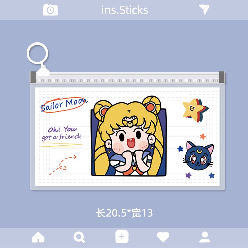 Túi zip gấu dâu hoạt hình cute, túi đựng bút, đựng đồ cá nhân lụa mờ có khóa kéo