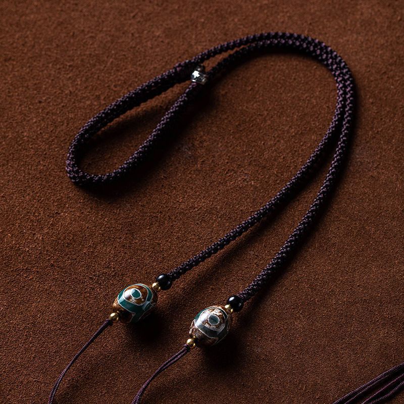 Dây Đeo Chuỗi Hạt 9.26 Hai Đầu dzi Phong Cách Tây Tạng Cho Nam Và Nữ