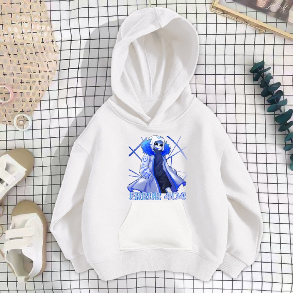 Áo Hoodie Trắng in hình Sans 606 San 505 Sans 404 Tam Sans Đại Chiến Cho Bé