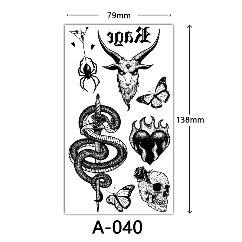 1 Hình Xăm Dán Tạm Thời Chống Nước Chống Mồ Hôi Hình Đầu Lâu halloween