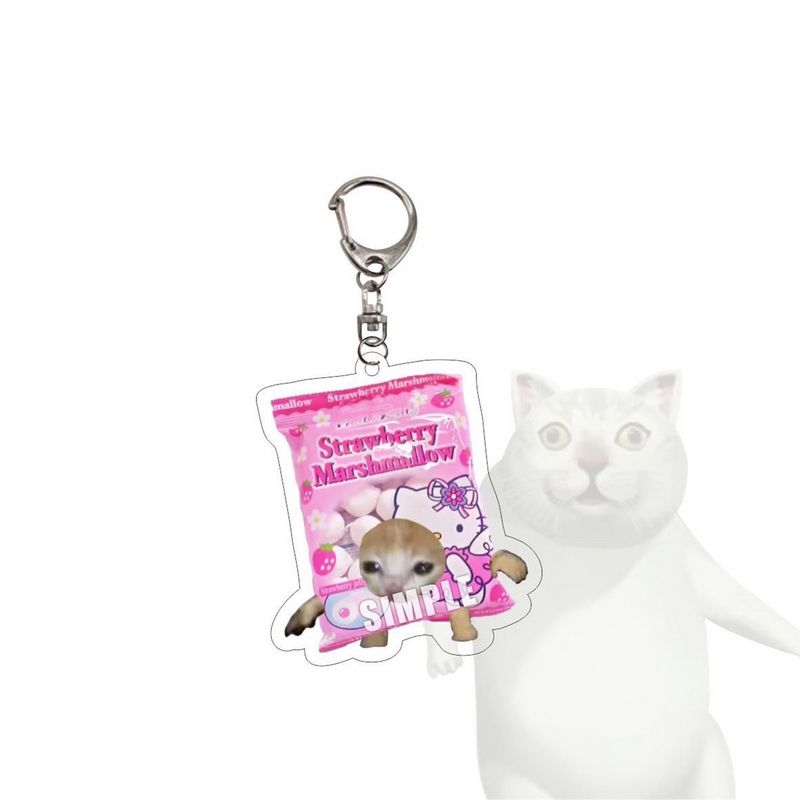 Móc Khóa Điện Thoại Hình Mèo Ăn Chuối Ngộ Nghĩnh