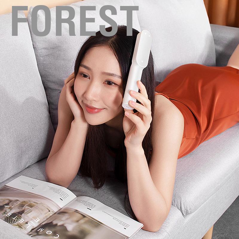 Forest Electric Straightener Comb Mini Portable Fast Heating Rechargeable Multifunctional