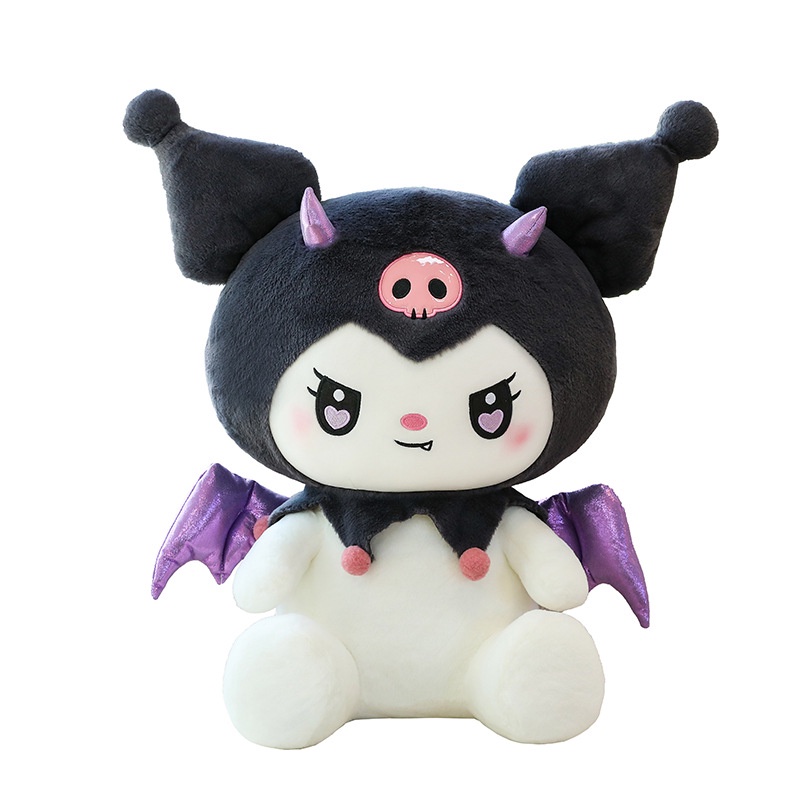 Mới Thú Nhồi Bông Hình kuromi melody Có Đôi Cánh Màu Tối Xinh Xắn