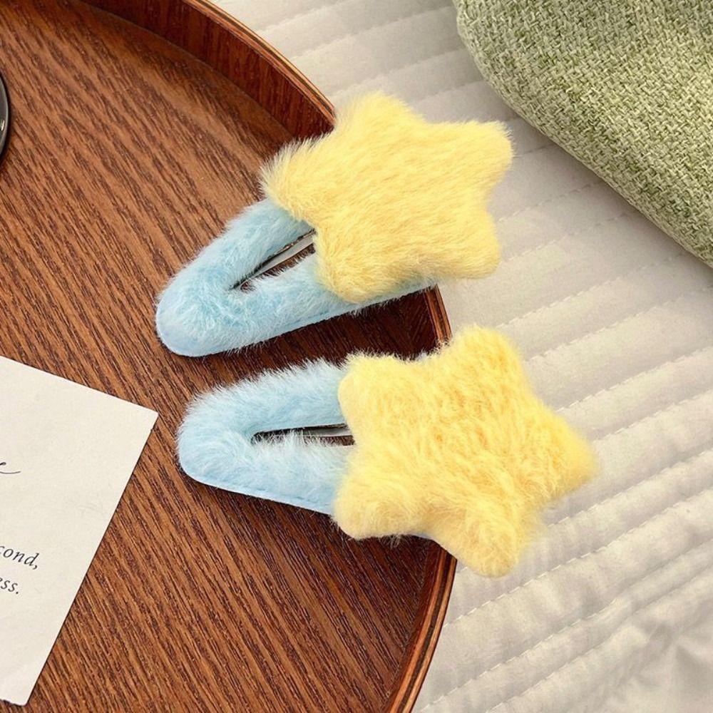 Trâm Cài Tóc bb Lông Nhung Hình Ngôi Sao Phong Cách Tối Giản Ngọt Ngào Hợp Thời Trang Dành Cho Bạn Nữ