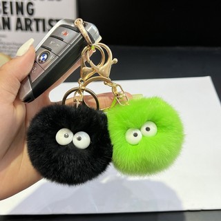 Móc khoá lông đôi mắt tròn