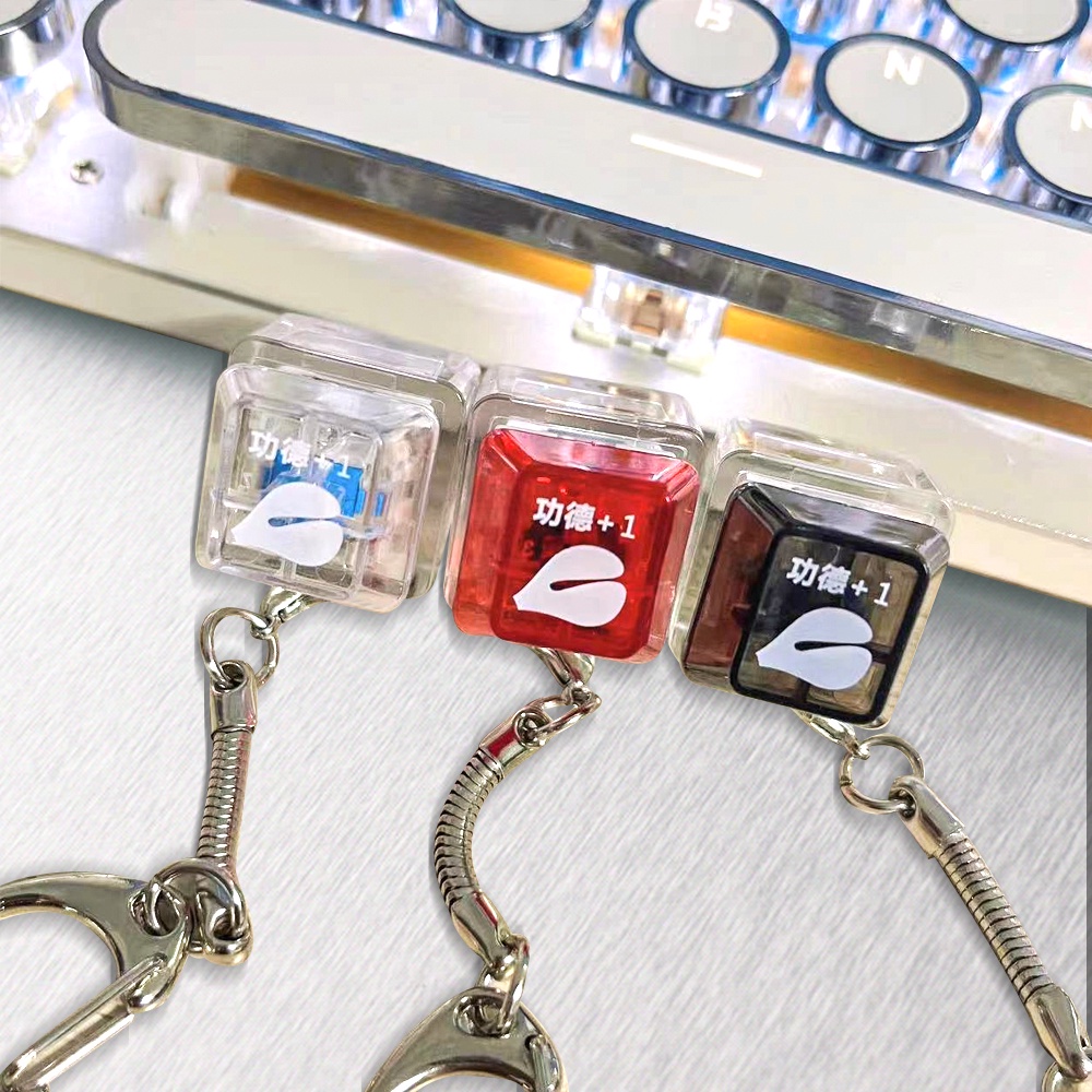 Móc Khoá Cute Bàn Phím Cơ Tích Đức Có Đèn - Móc Khoá Keycap Quà Tặng Phụ Kiện Dễ Thương